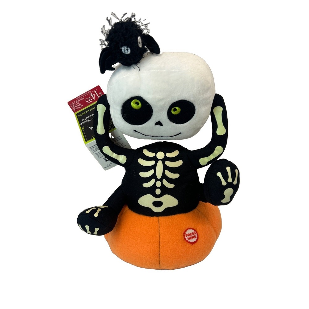 Hallmark Halloween Hokey Pokey Skeleton Animated Plush Works